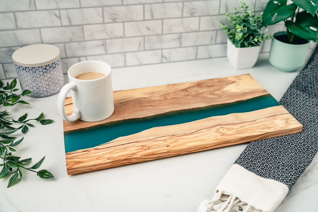 Personalized Olive Wood and Resin Board