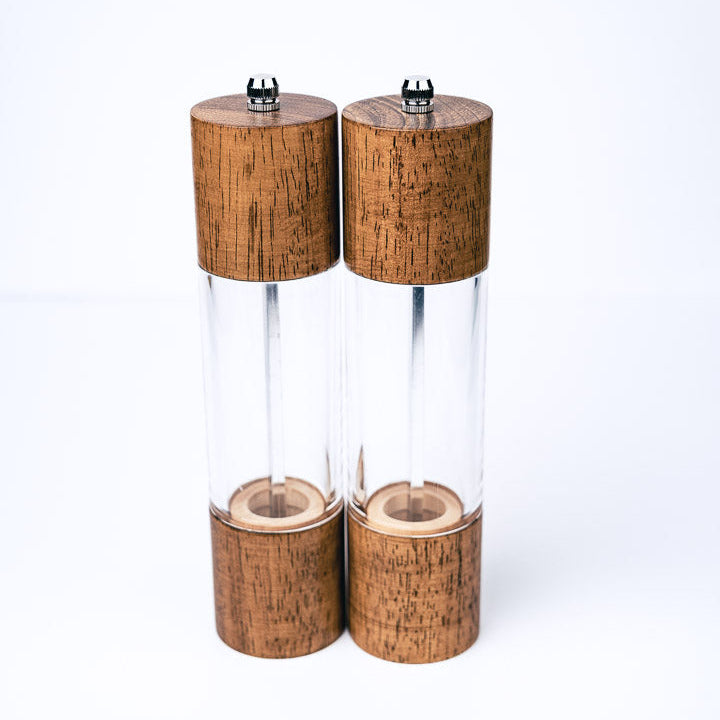 Personalized Custom Wood Salt & Pepper Grinder Set