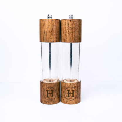 Personalized Custom Wood Salt & Pepper Grinder Set