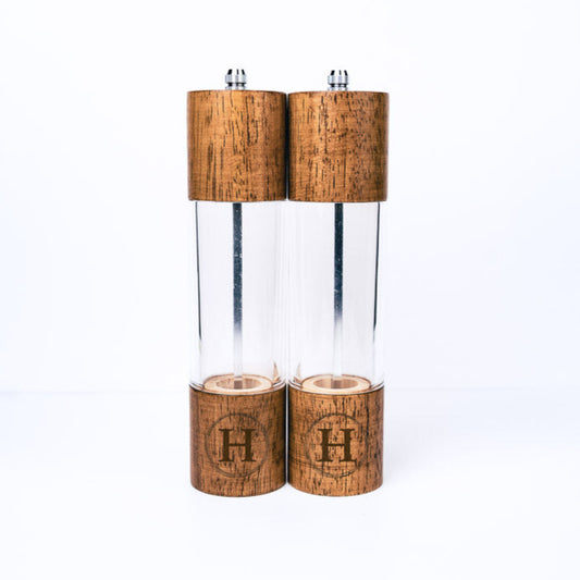 Personalized Custom Wood Salt & Pepper Grinder Set