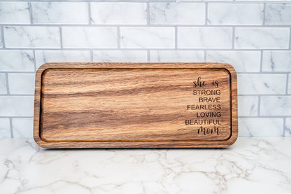 "She-Is" Personalized Wooden Valet Tray